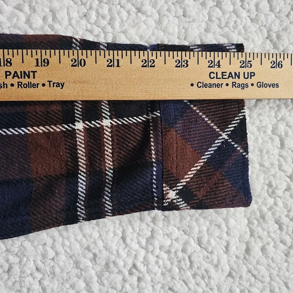 NWT Departwest Men's Large Size Multicolor Cotton Plaid Flannel Shirt - Picture 7 of 7